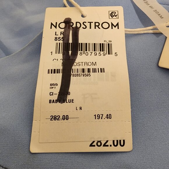 Amanda Uprichard Marbella Maxi Dress NWT Blue Large Tear at back vent - Picture 9 of 14